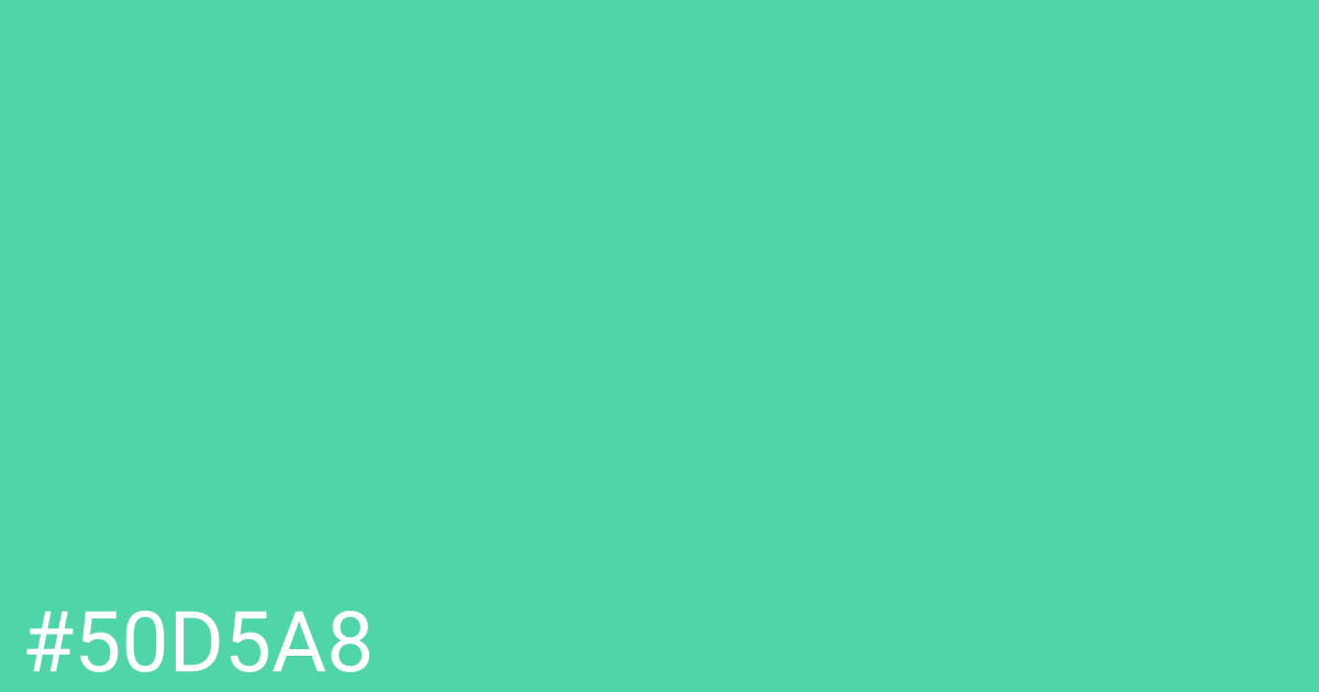 Hex color #50d5a8 graphic