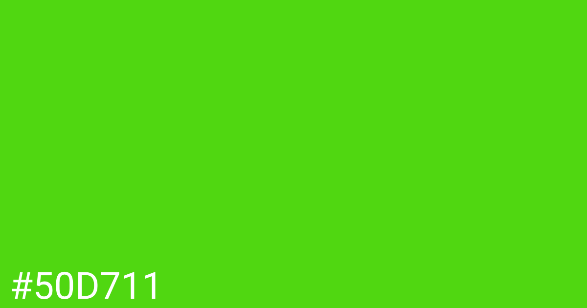 Hex color #50d711 graphic