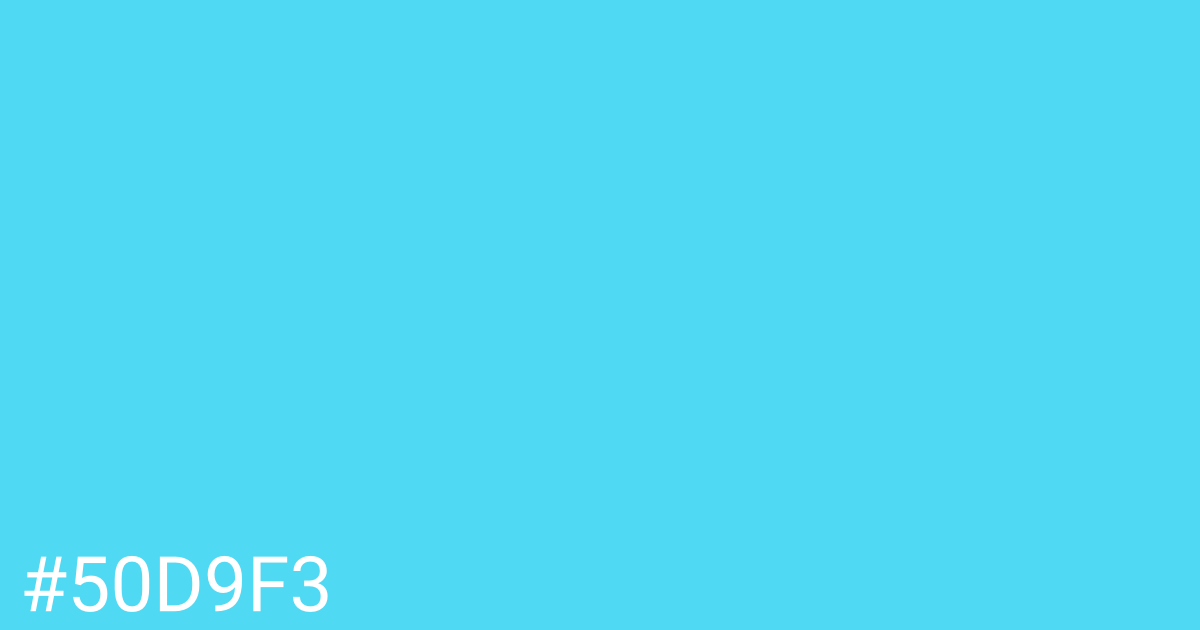 Hex color #50d9f3 graphic