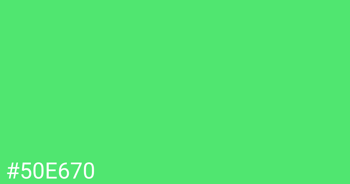 Hex color #50e670 graphic