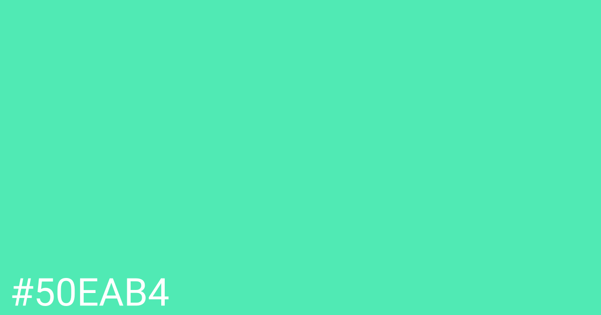 Hex color #50eab4 graphic