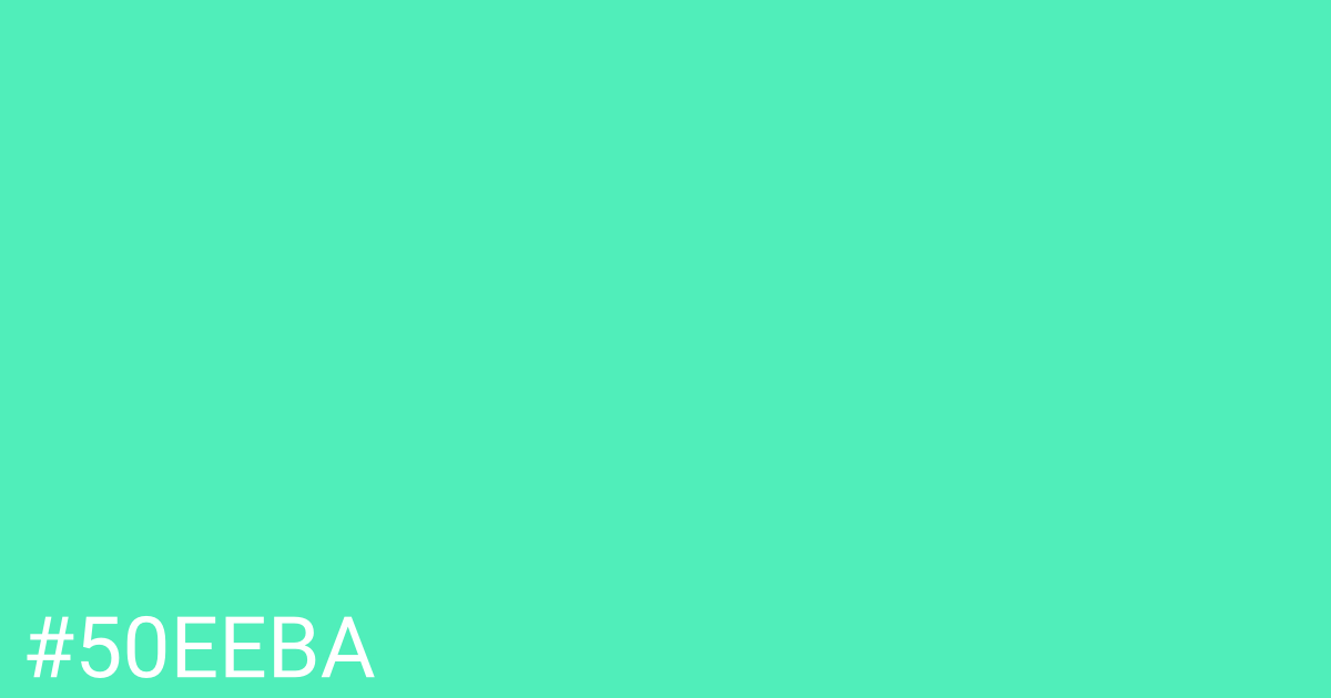 Hex color #50eeba graphic