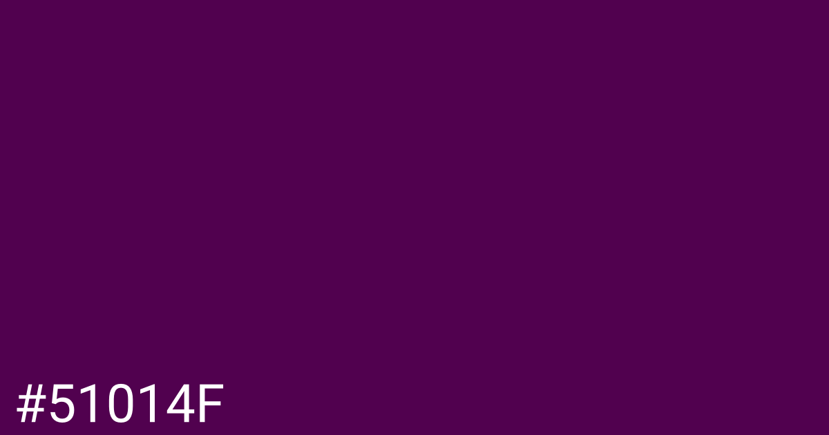 Hex color #51014f graphic