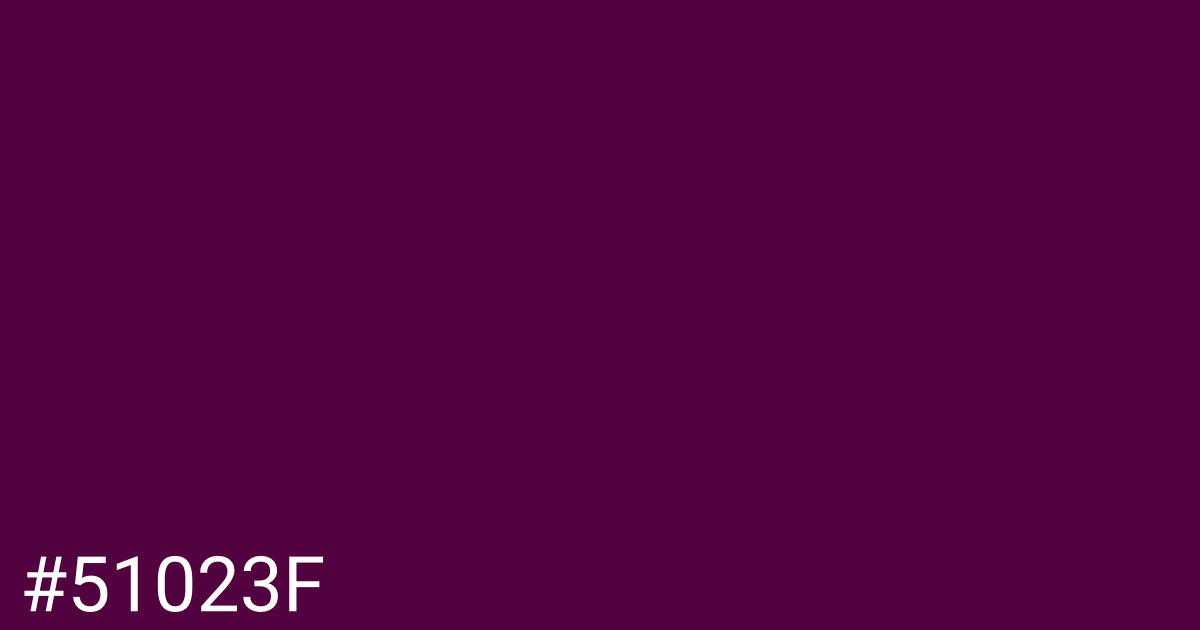 Hex color #51023f graphic