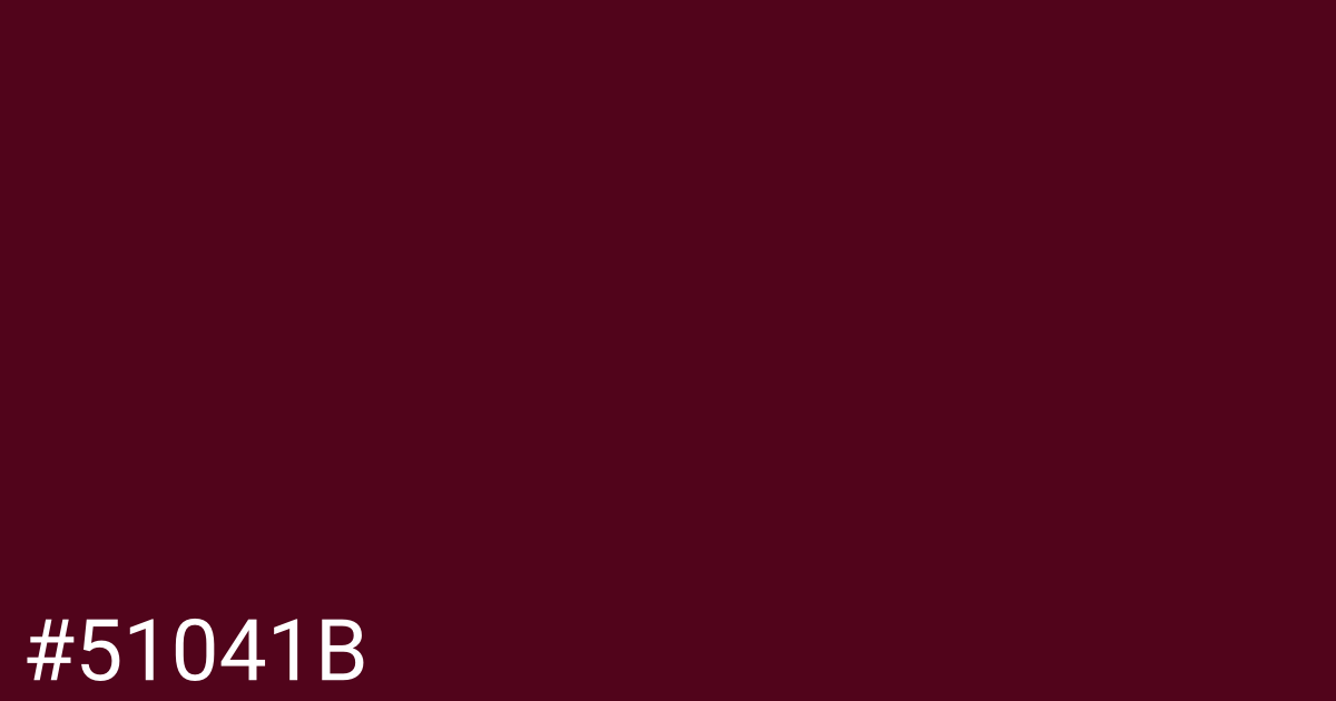 Hex color #51041b graphic