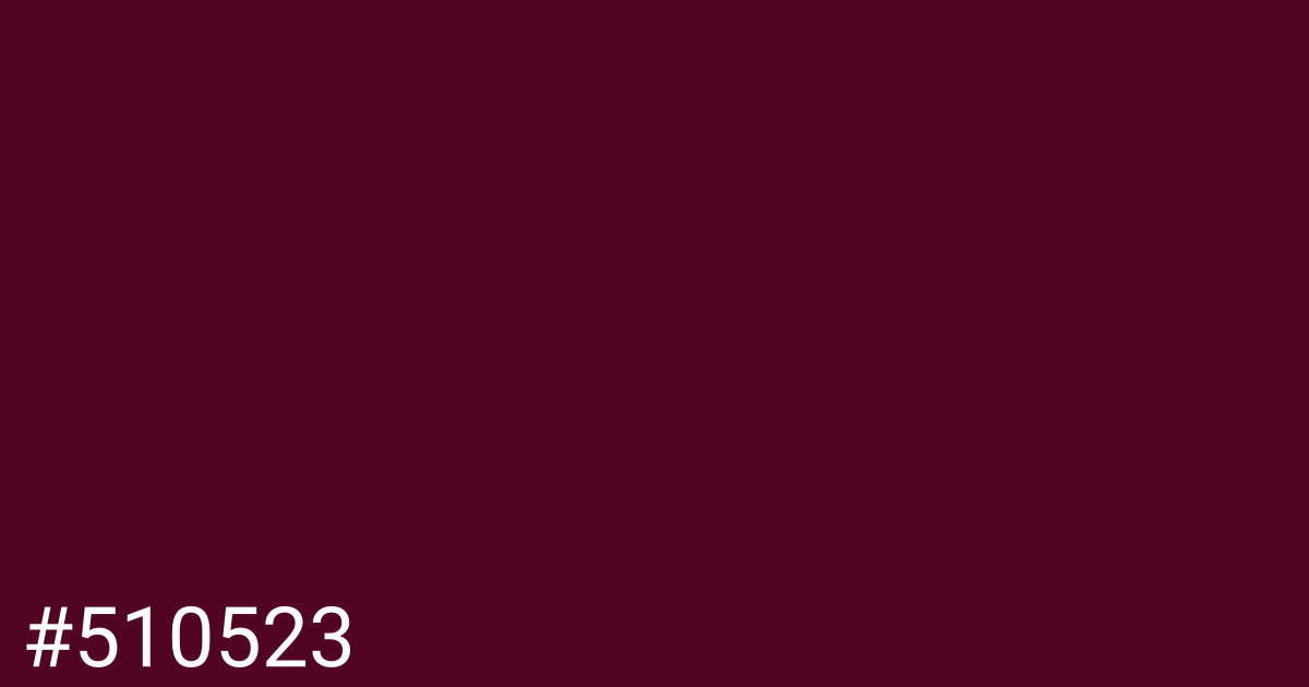 Hex color #510523 graphic