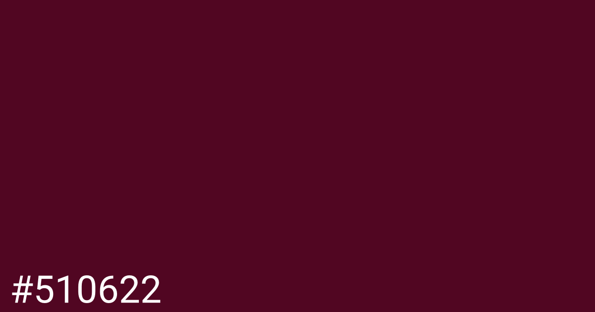 Hex color #510622 graphic