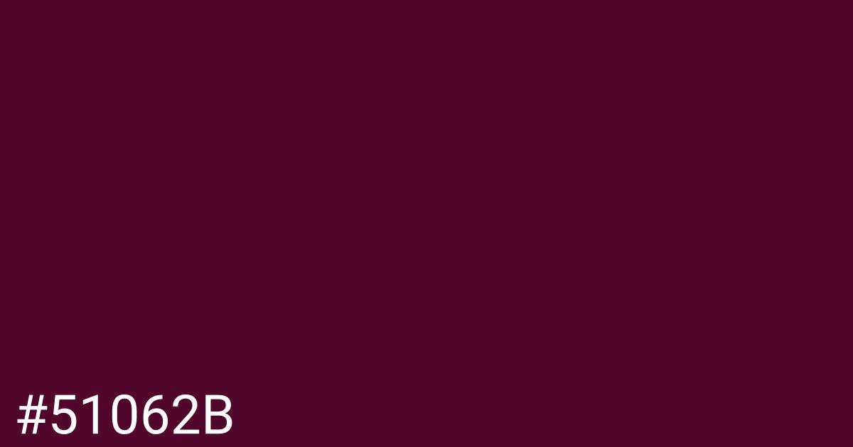 Hex color #51062b graphic