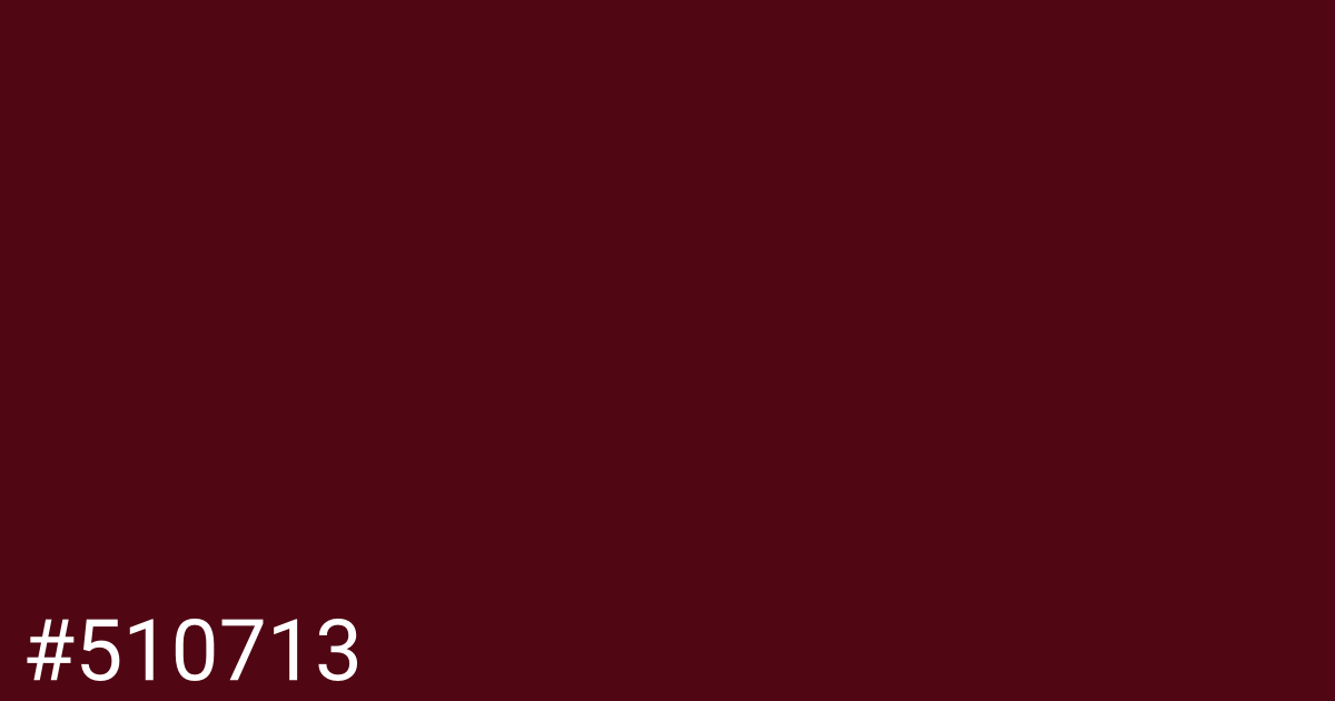 Hex color #510713 graphic