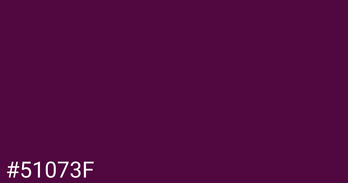 Hex color #51073f graphic