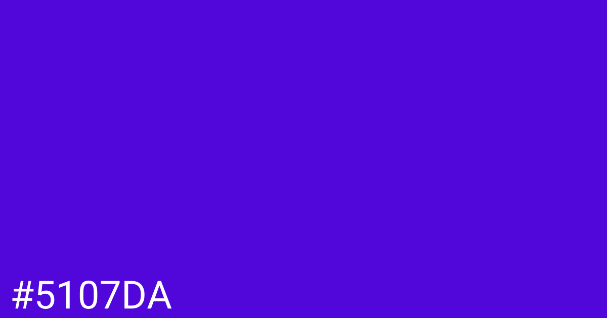 Hex color #5107da graphic