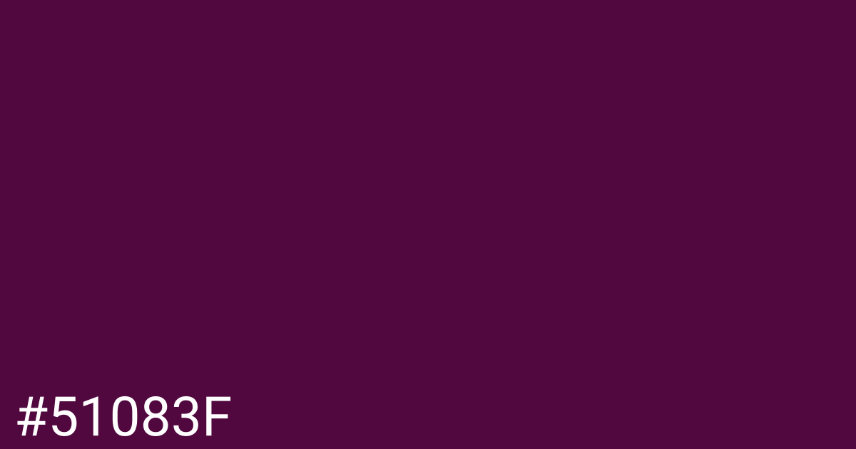 Hex color #51083f graphic