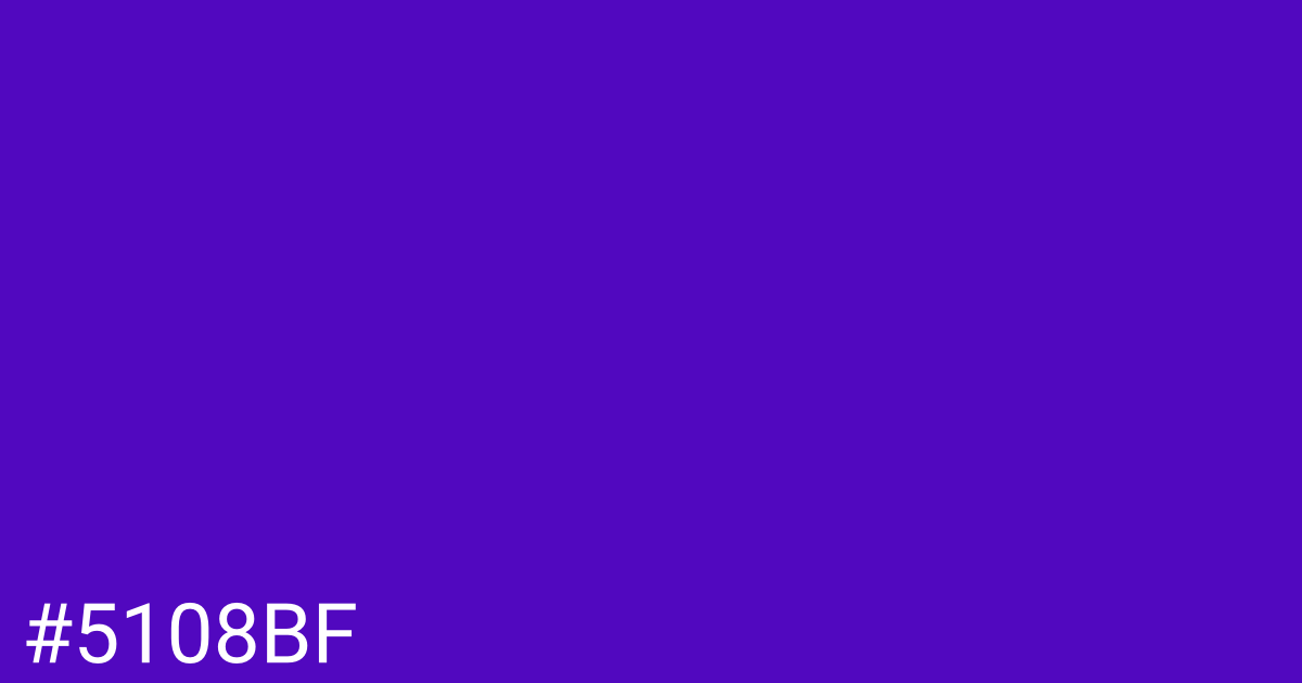 Hex color #5108bf graphic