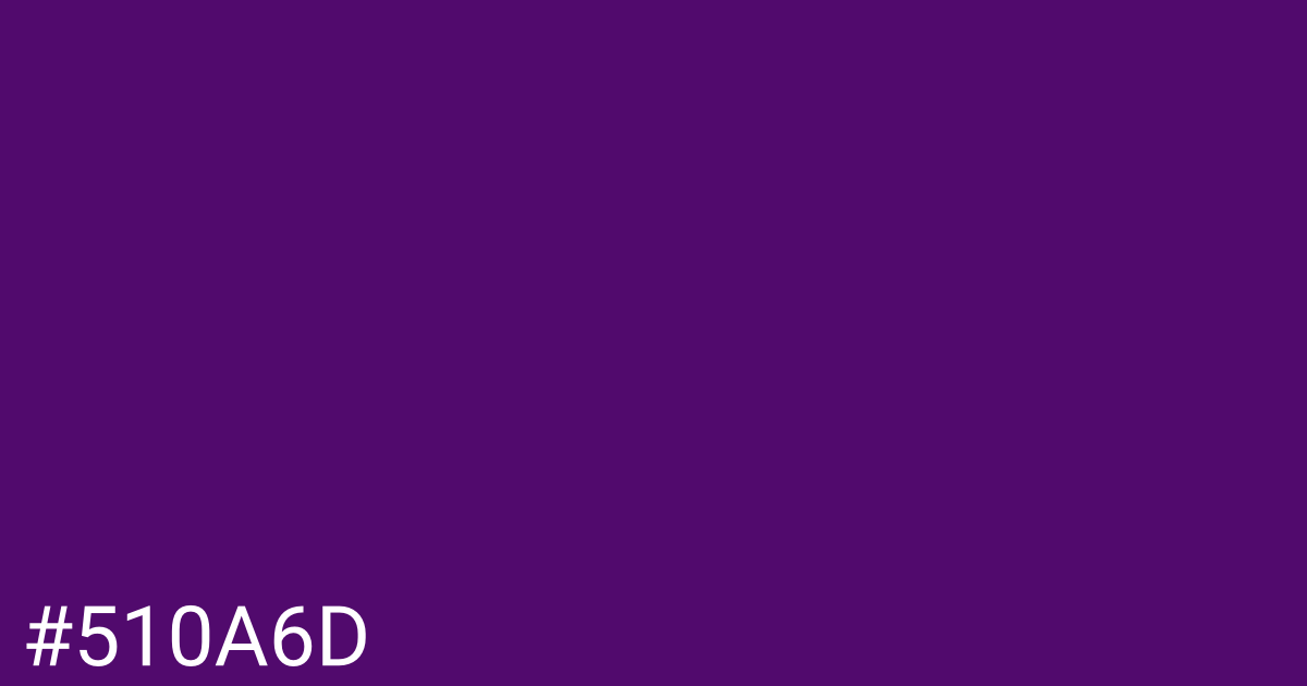 Hex color #510a6d graphic