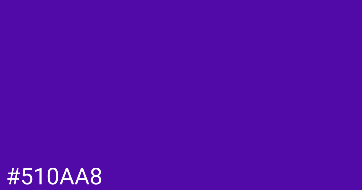 Hex color #510aa8 graphic