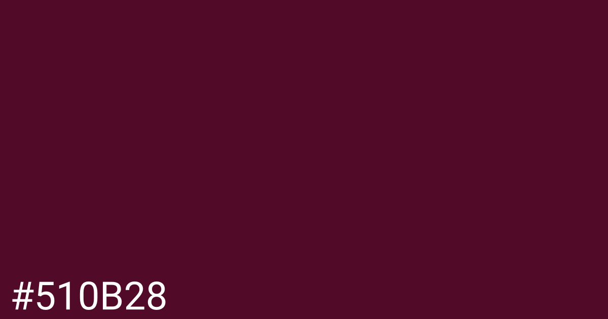 Hex color #510b28 graphic