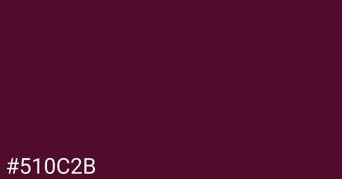 Hex color #510c2b graphic
