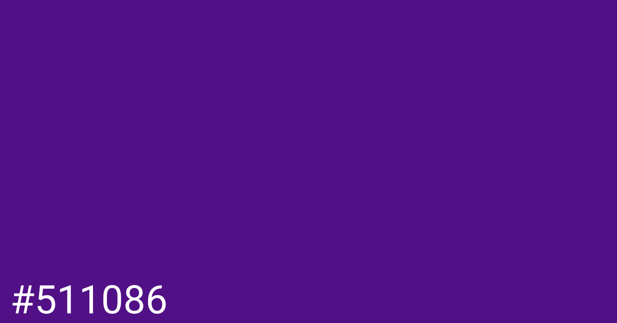 Hex color #511086 graphic