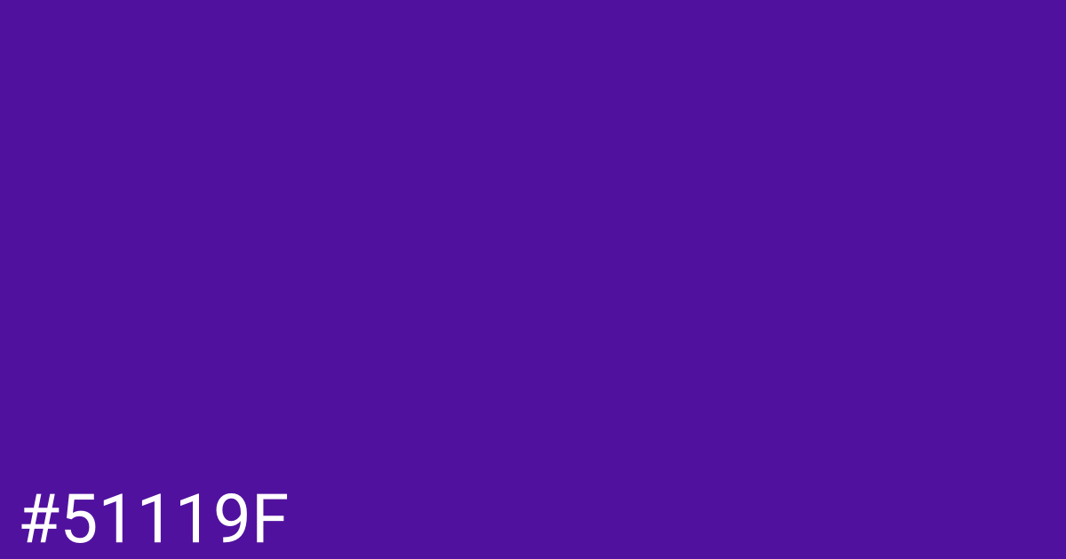 Hex color #51119f graphic