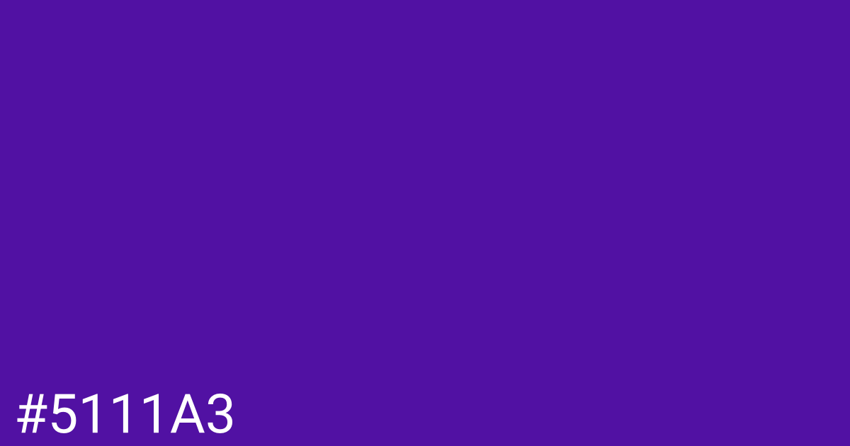 Hex color #5111a3 graphic