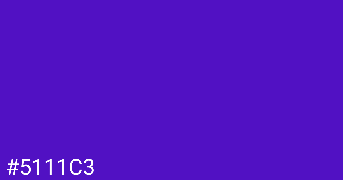 Hex color #5111c3 graphic