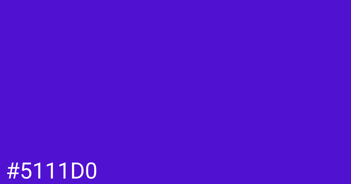 Hex color #5111d0 graphic