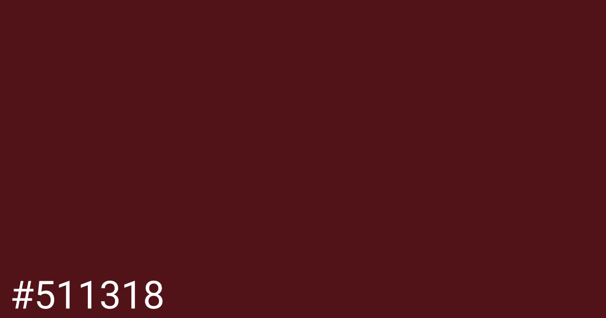 Hex color #511318 graphic