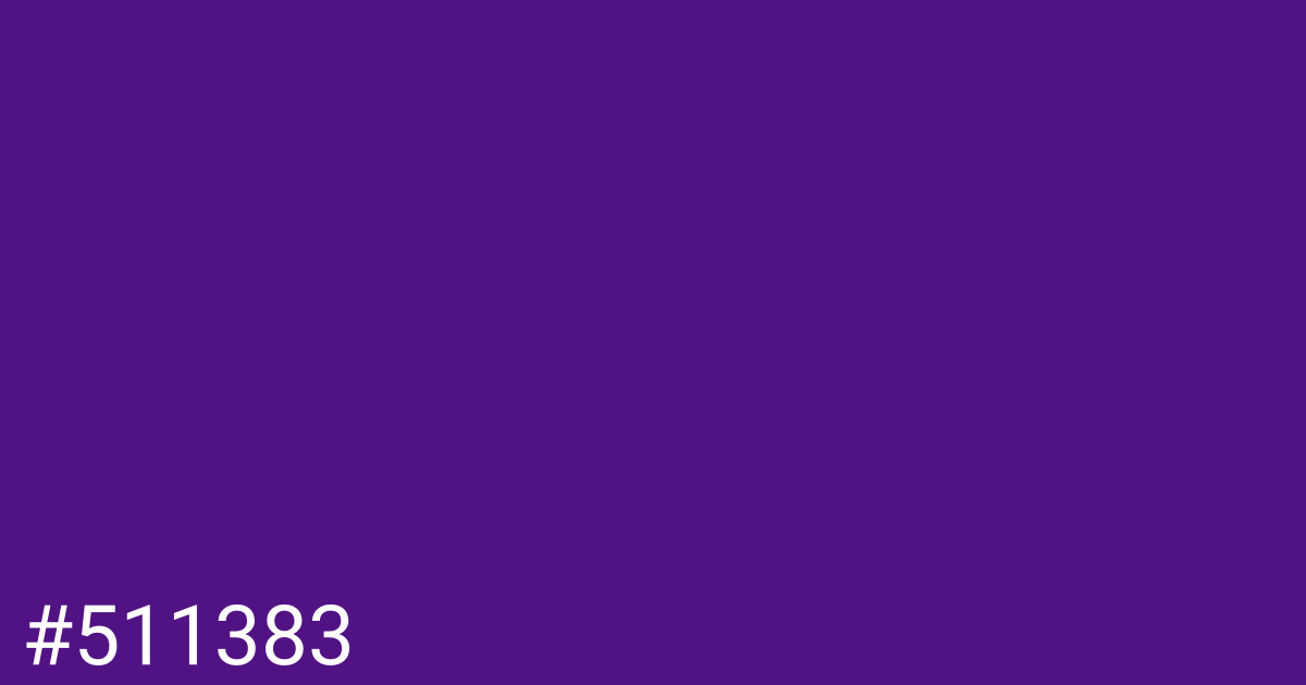 Hex color #511383 graphic