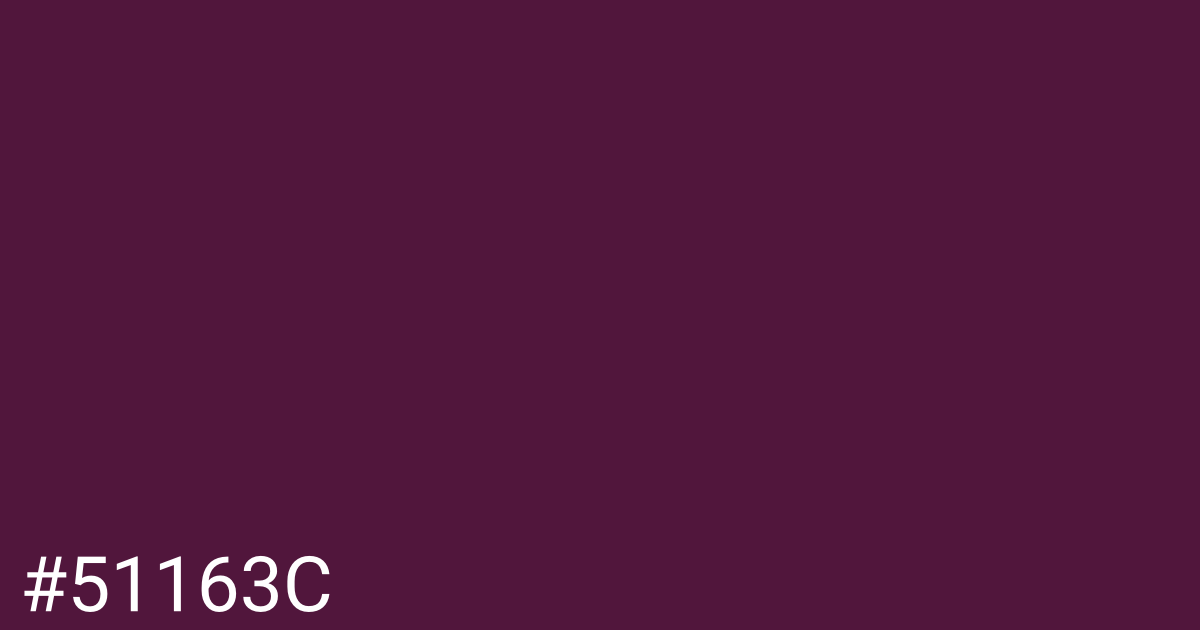 Hex color #51163c graphic