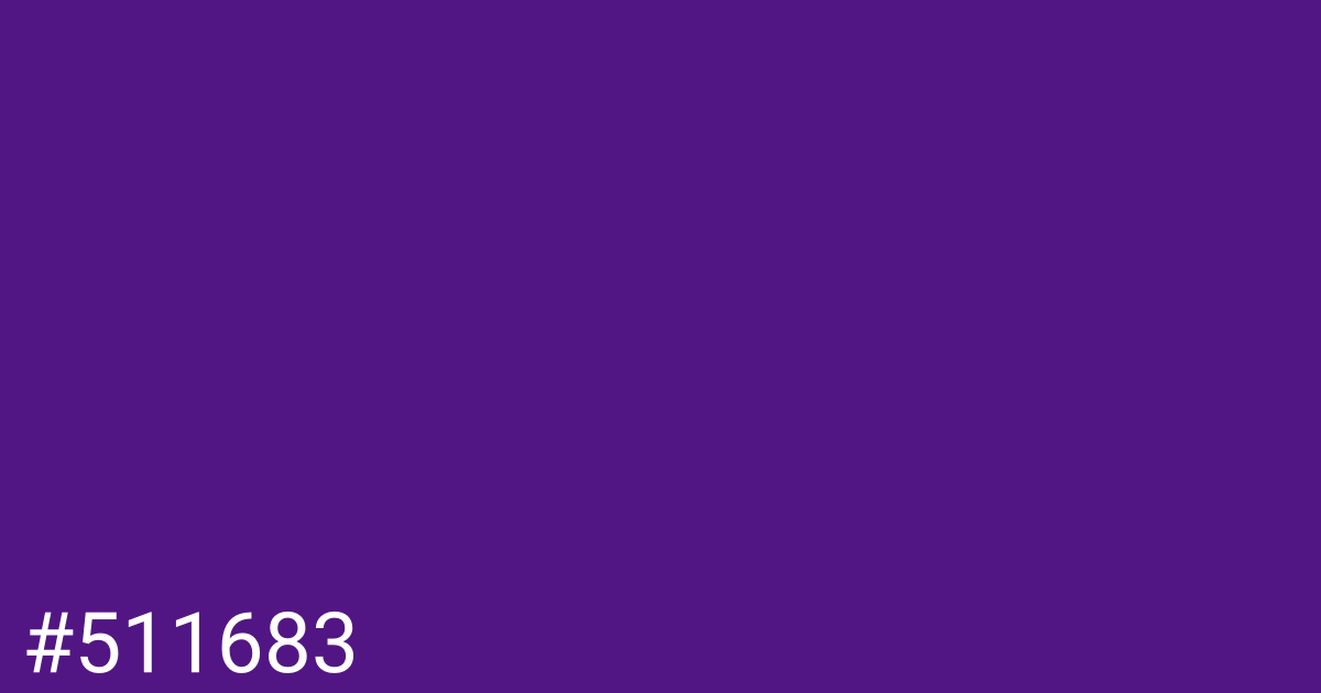 Hex color #511683 graphic