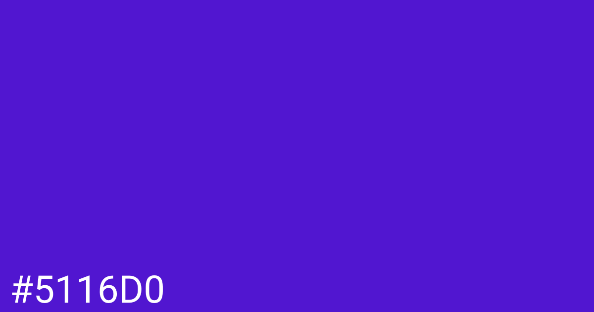 Hex color #5116d0 graphic