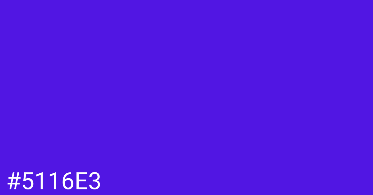 Hex color #5116e3 graphic