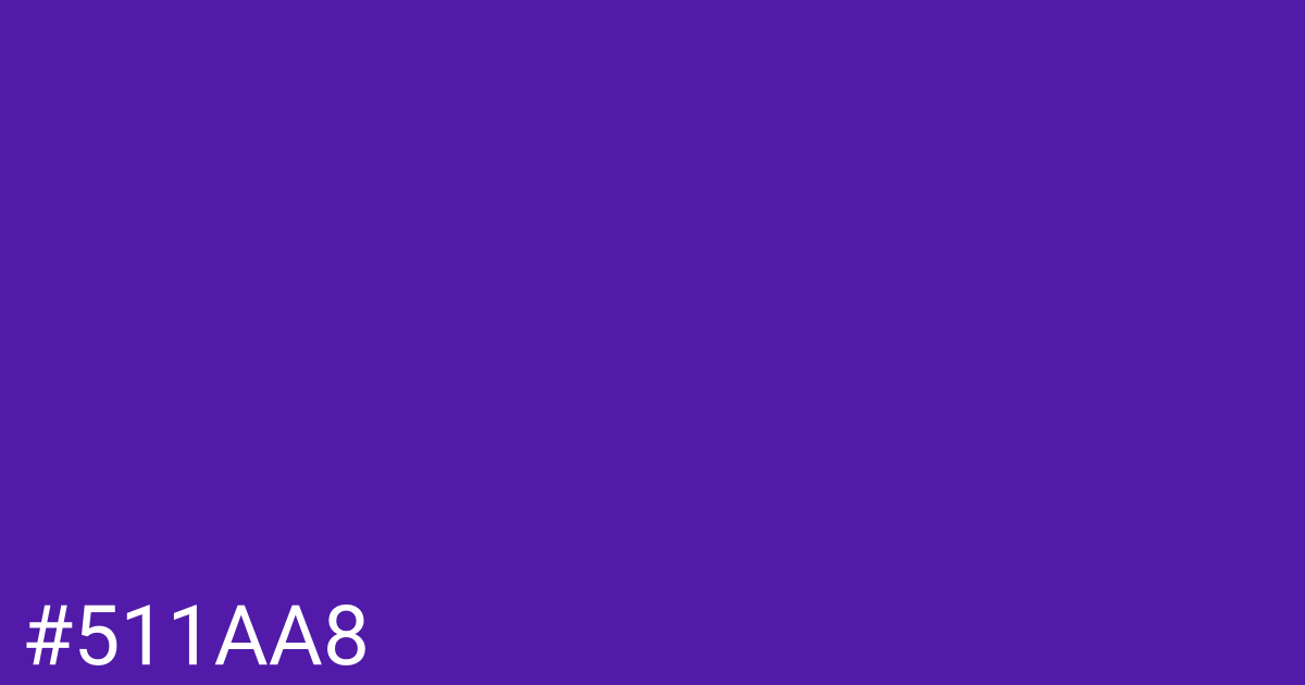 Hex color #511aa8 graphic