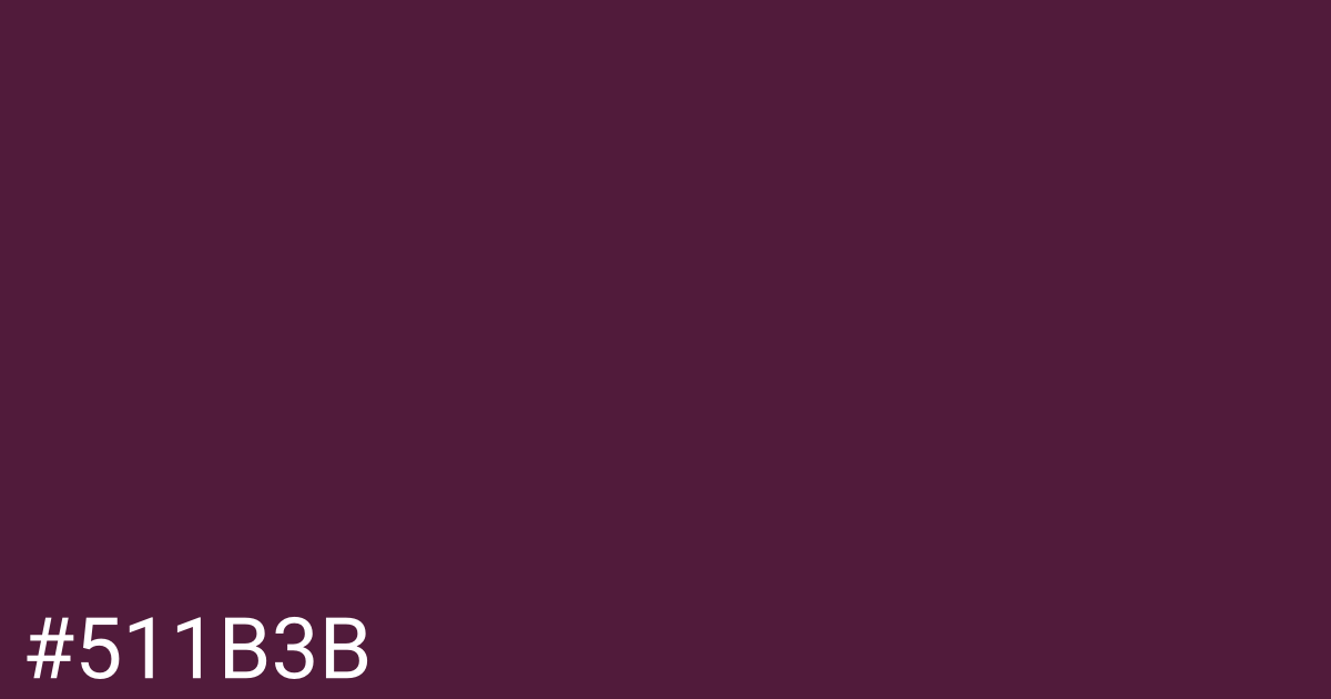 Hex color #511b3b graphic