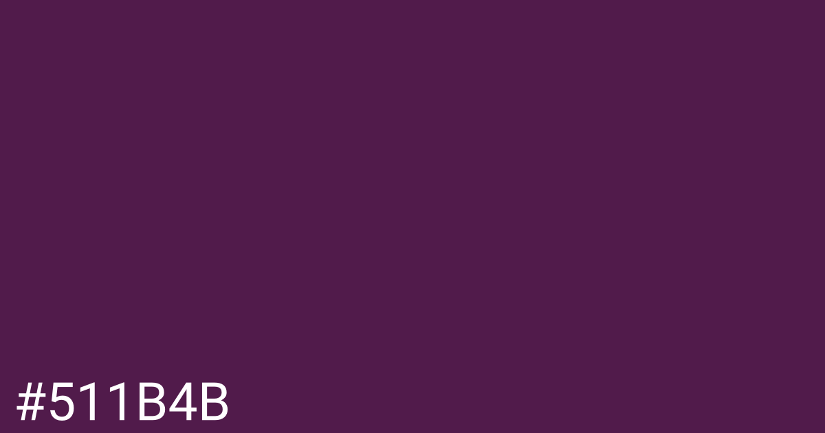 Hex color #511b4b graphic