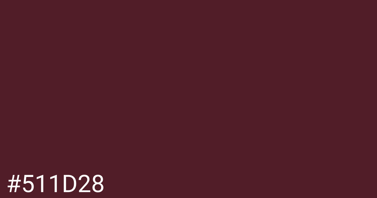 Hex color #511d28 graphic