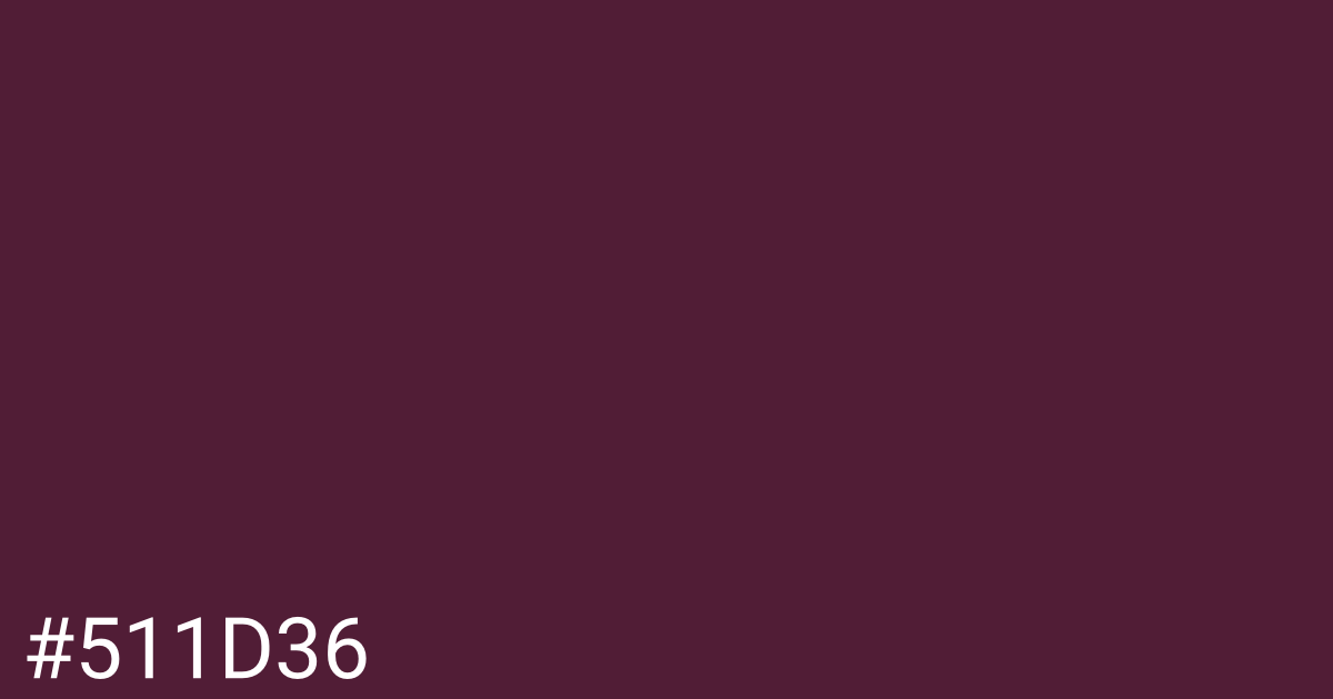 Hex color #511d36 graphic