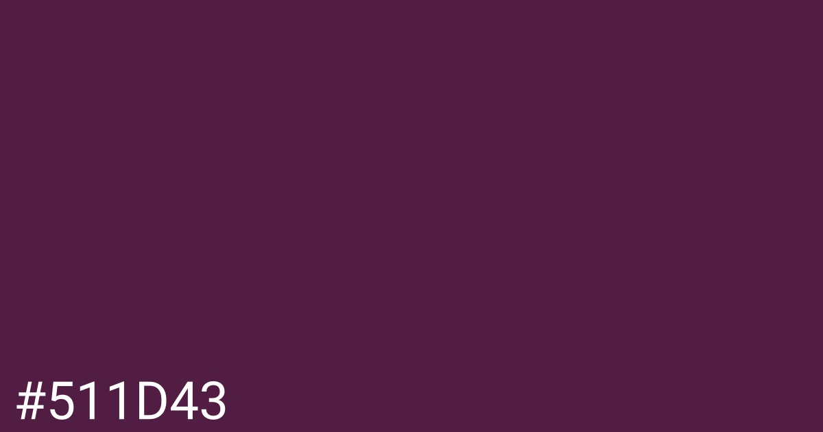 Hex color #511d43 graphic