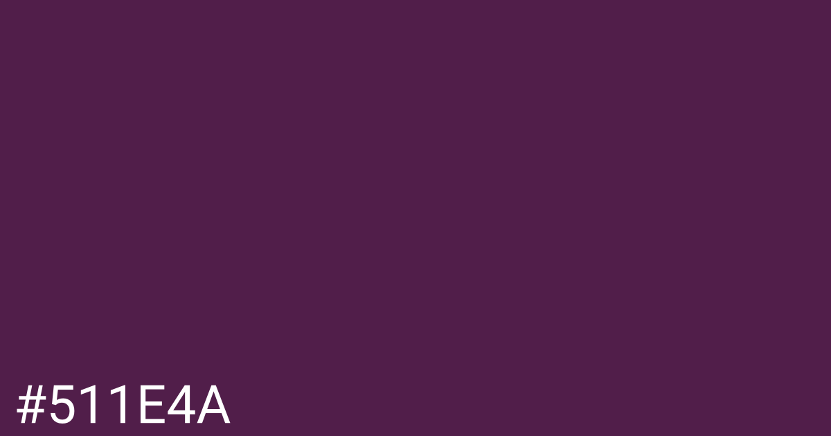 Hex color #511e4a graphic