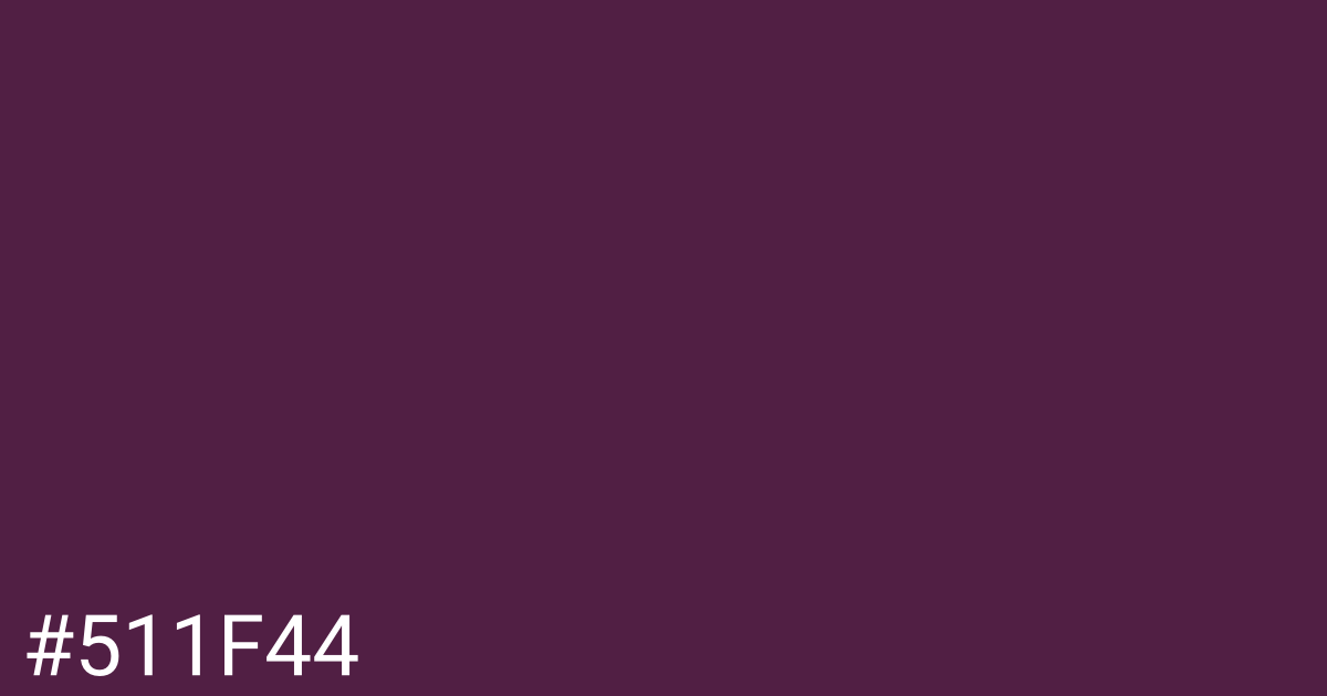 Hex color #511f44 graphic