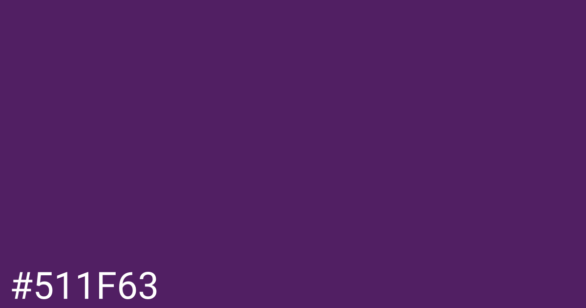 Hex color #511f63 graphic