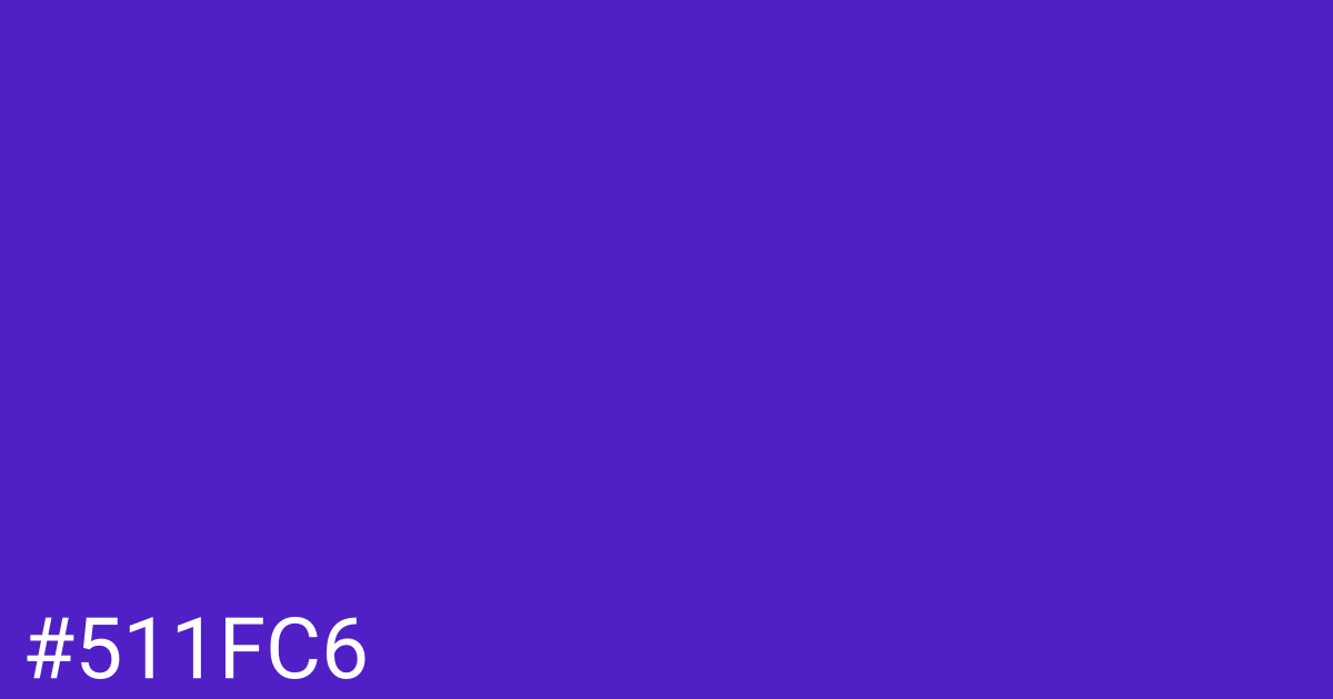 Hex color #511fc6 graphic