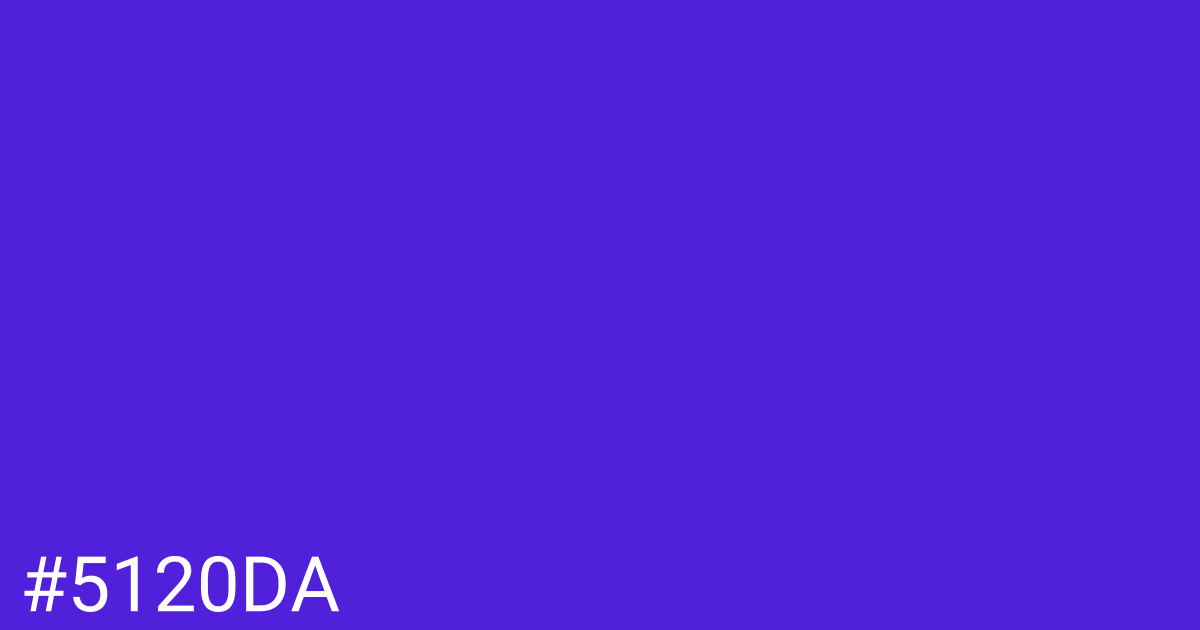 Hex color #5120da graphic