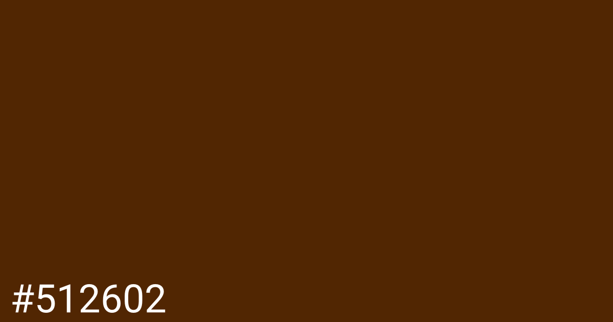 Hex color #512602 graphic