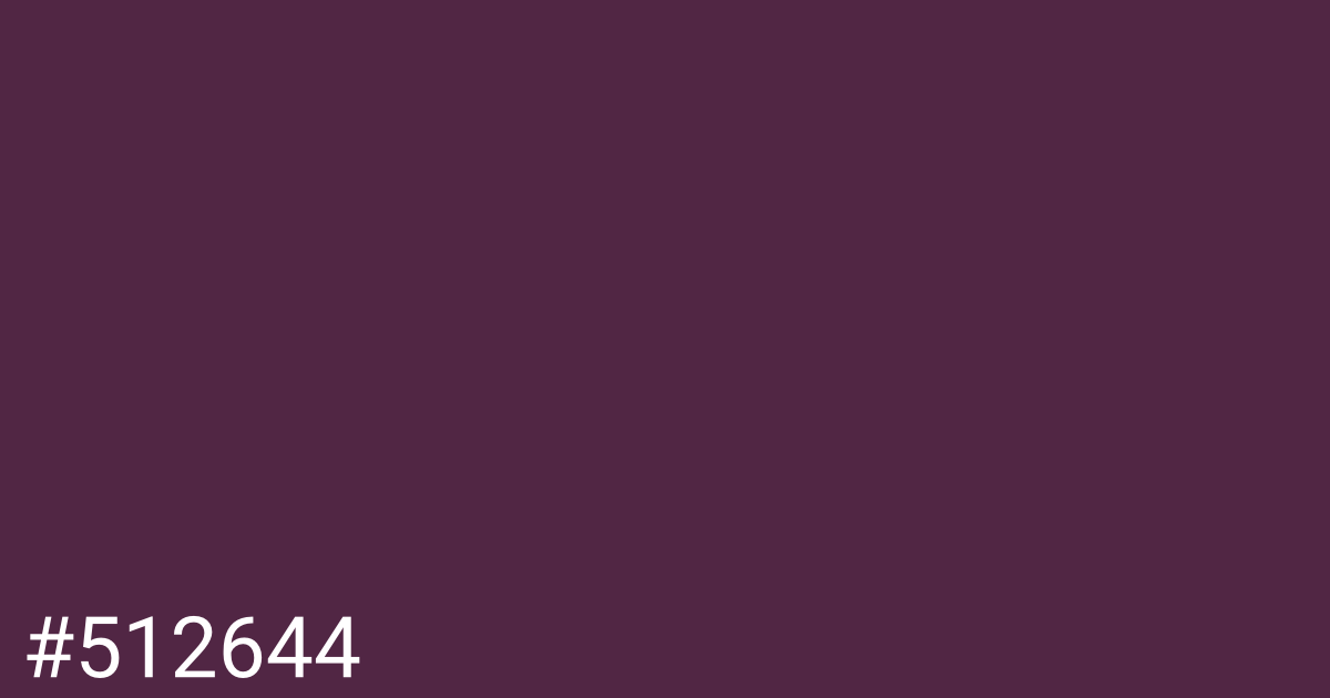 Hex color #512644 graphic