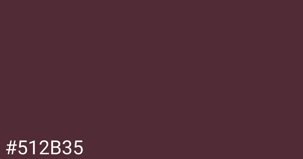 Hex color #512b35 graphic