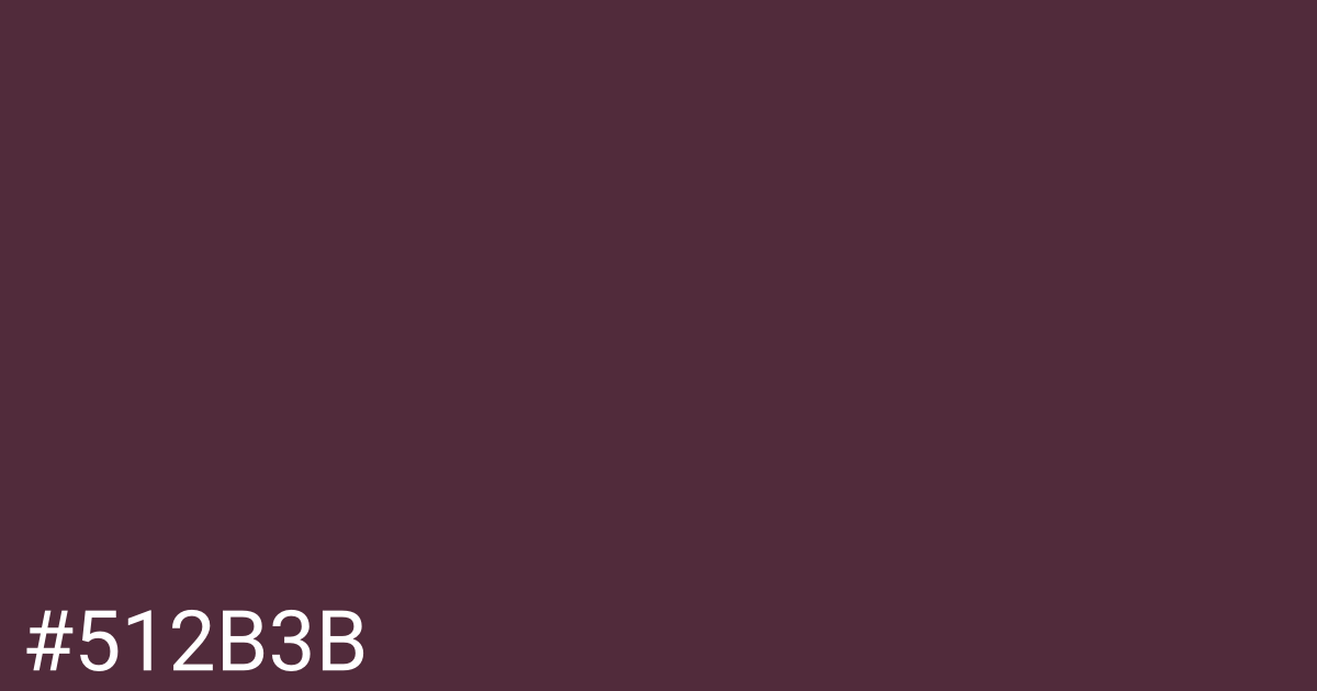 Hex color #512b3b graphic