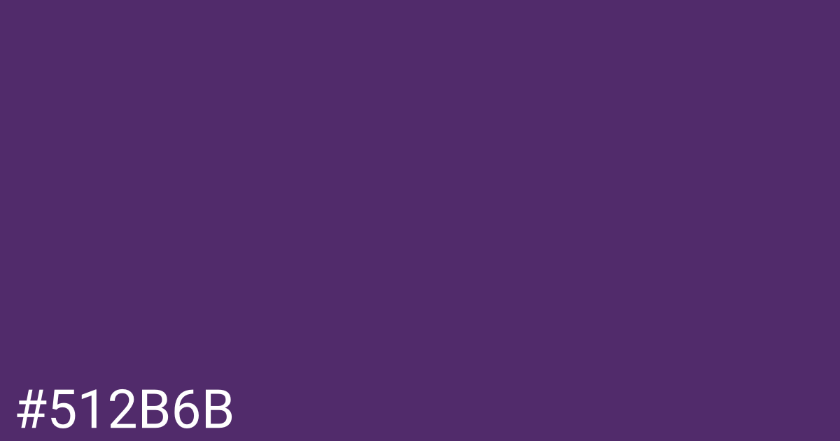 Hex color #512b6b graphic