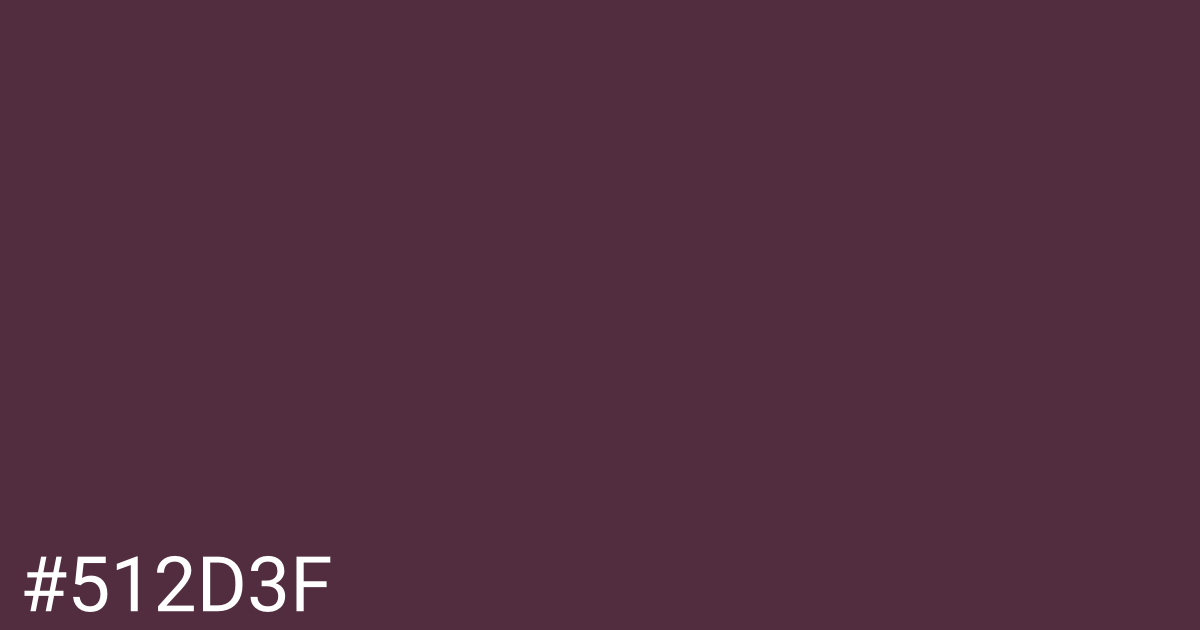 Hex color #512d3f graphic