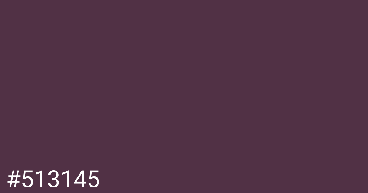 Hex color #513145 graphic